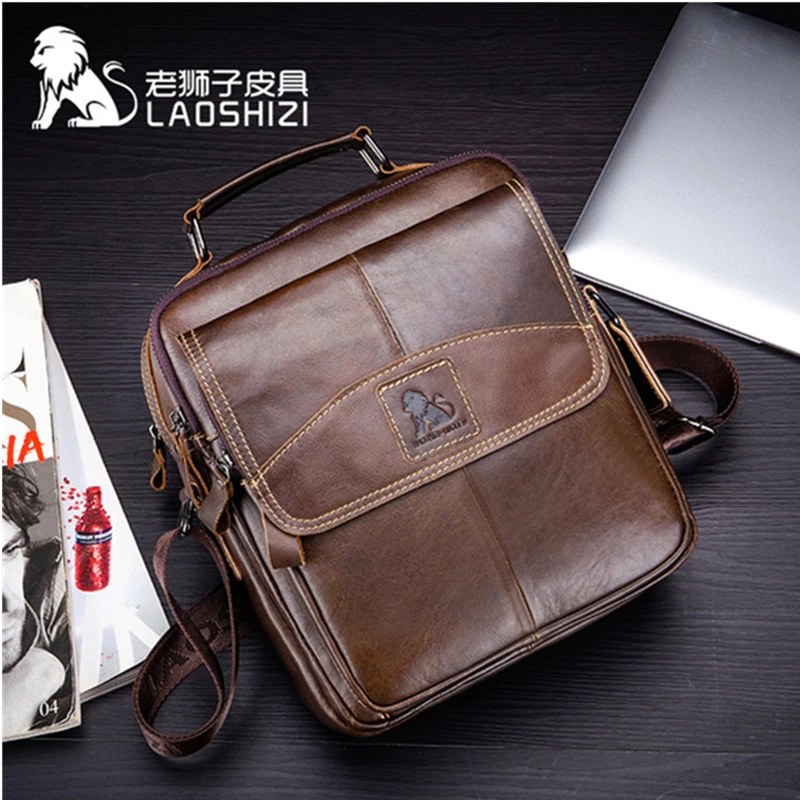 Мужская кожаная сумка через плечо Old Lion модная дорожная мессенджер замшевый