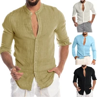 fashion mens t shirt casual v neck button tops solid oversized t shirt beach long sleeve men clothing