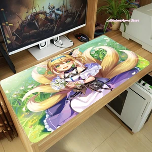 game anime arknights suzuran otaku mouse pad laptop mice mat tabletop keyboard mat anti slip playmat xmas gift free global shipping