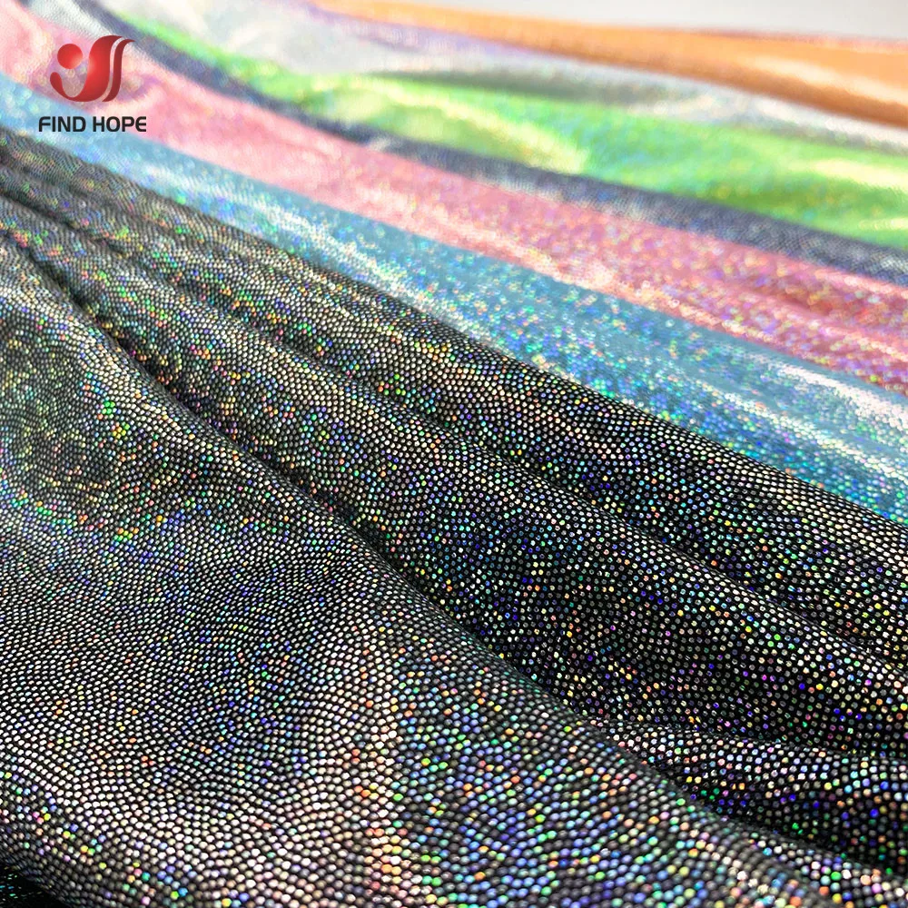 Блестящая Лазерная Полиэстеровая ткань голографический Радужный сценический