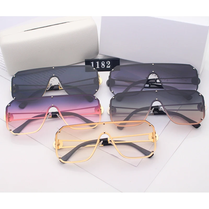 

New Oversized Square Men Sunglasses Women 2020 Luxury Brand design Fashion Clear Gradient Lens Men Gafas Shade UV400 Oculos