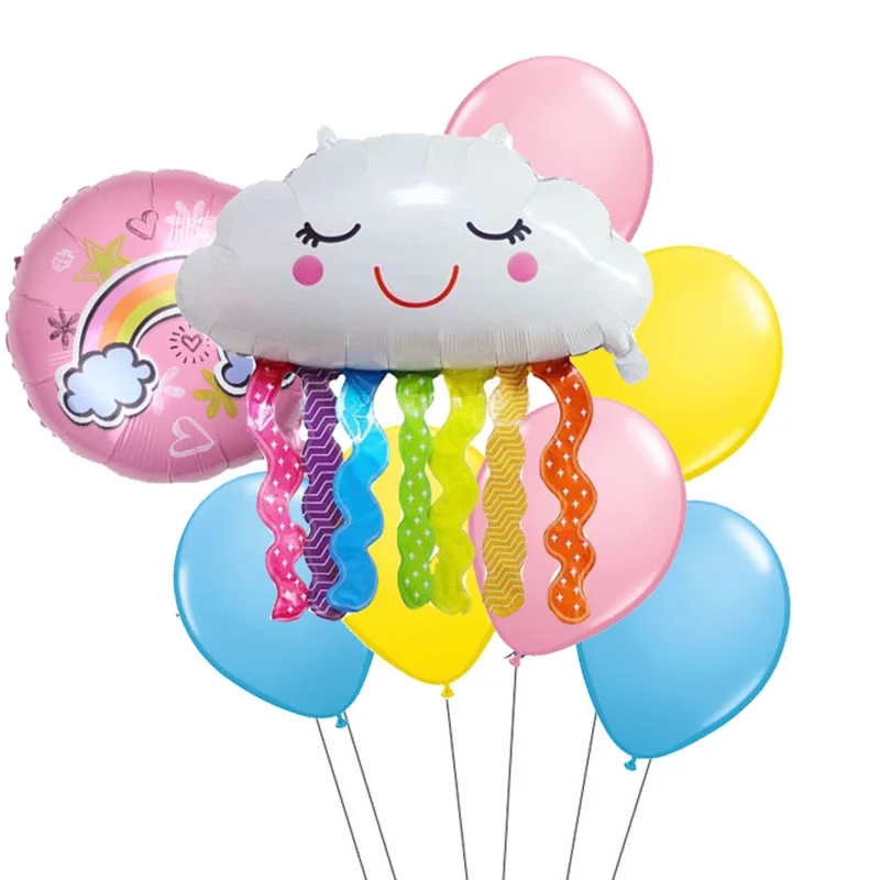 Воздушные шары из радужной фольги для будущей матери красочное облако с