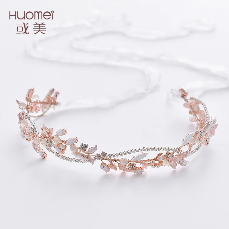 

2021 Bride Hair Jewelry Hairhoop Wedding Dress Headwear Rhinestone Full Dress Accessories Hairband 2019 Manual Ornaments D2206