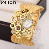 women watch luxury fashion bracelet popular inlaid rhinestones mesh watchband ladies casual quartz watches dress wristwatch