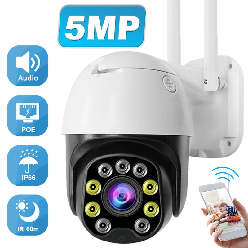 Камеры Скрытого видеонаблюдения с Wifi камера Wi Fi уличные 5MP ip Открытый 360 для Iphone и