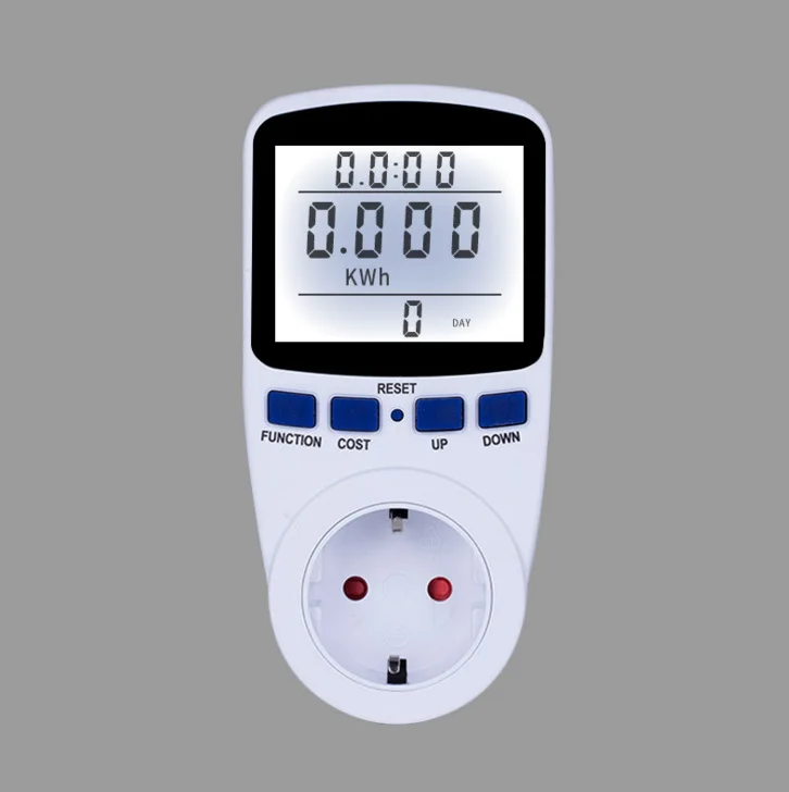 EU/US/AU/UK Digital Energy Meter Wattmeter with Backlight Electronic Power Meter Record Volt Voltage Outlet Socket  Analyzer