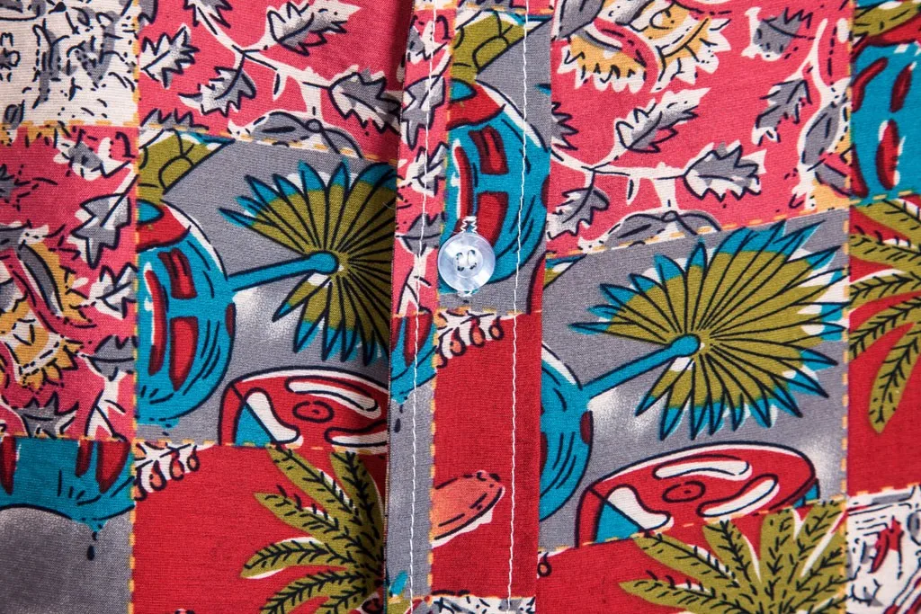 Самая красивая рубашка! Мужская этническая с коротким рукавом Повседневная