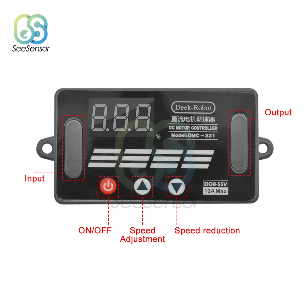 Цифровой регулятор скорости 10 А постоянного тока ШИМ светодиодный переключатель