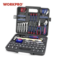 workpro 165pc home tool set household tool kits ratchet wrench sockets set precision screwdriver bits set hex key hammer