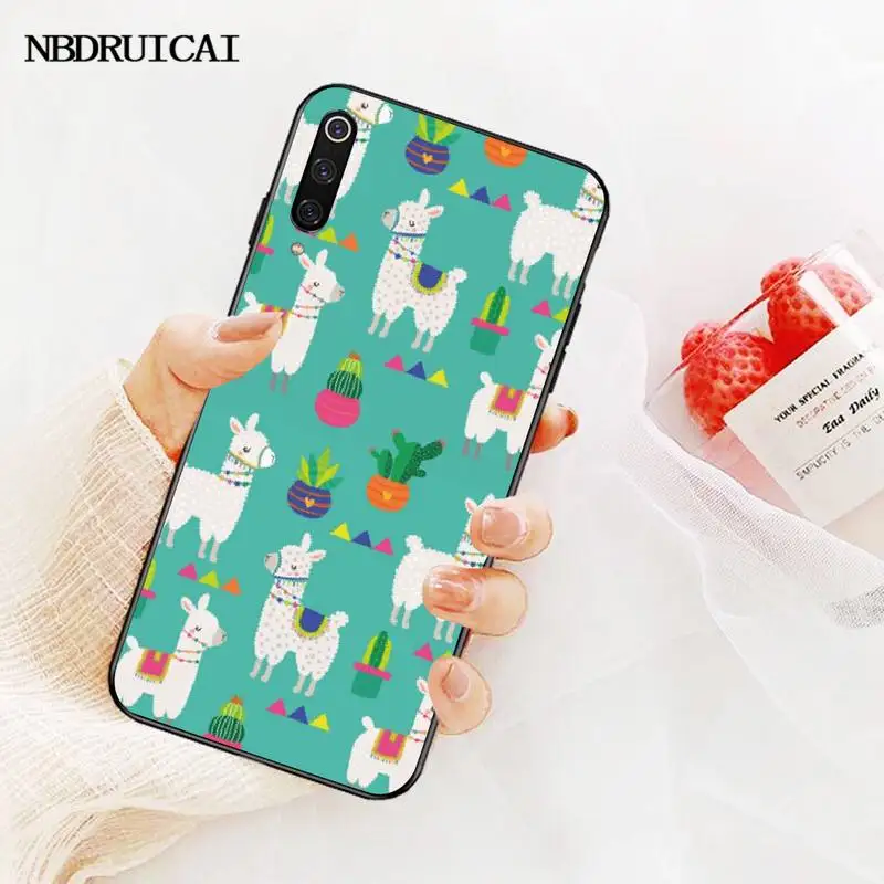 PENGHUWAN Kawaii Милая лама Альпака мягкий черный чехол для телефона Xiaomi Mi9 9SE 8SE Pocophone F1 Mi8