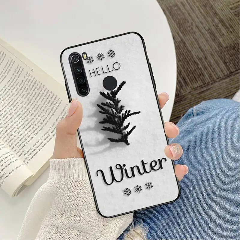 

YNDFCNB hello winter girl snowman Phone Case for Xiaomi Redmi 5 5Plus 6 6A 4X 7 8 Note 5 5A 7 8 8Pro