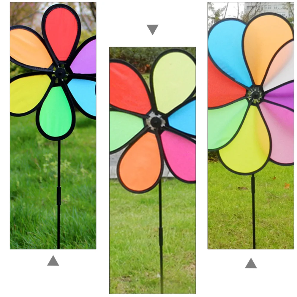

2Pcs Cloth Windmill Photo Windmill Props Rural Windmills Decoration (Colorful)
