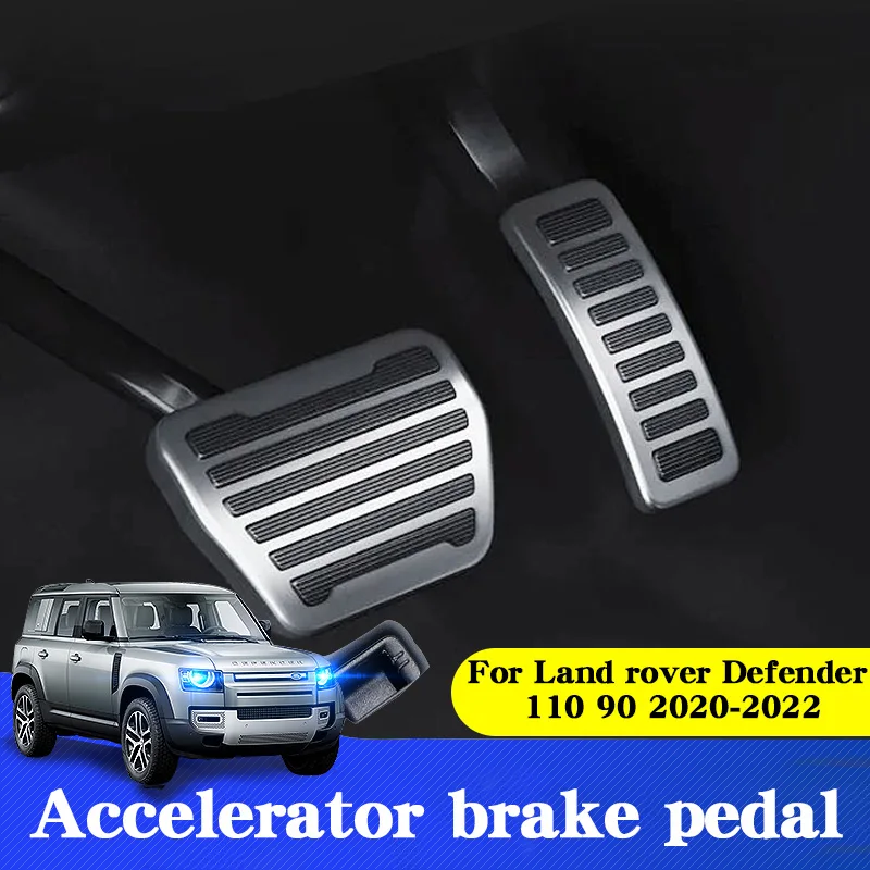 

For Land Rover Defender 110 90 2020-2022 Car Foot Pads Covers Accessories Aluminum Alloy Accelerator Brake Rest Pedal
