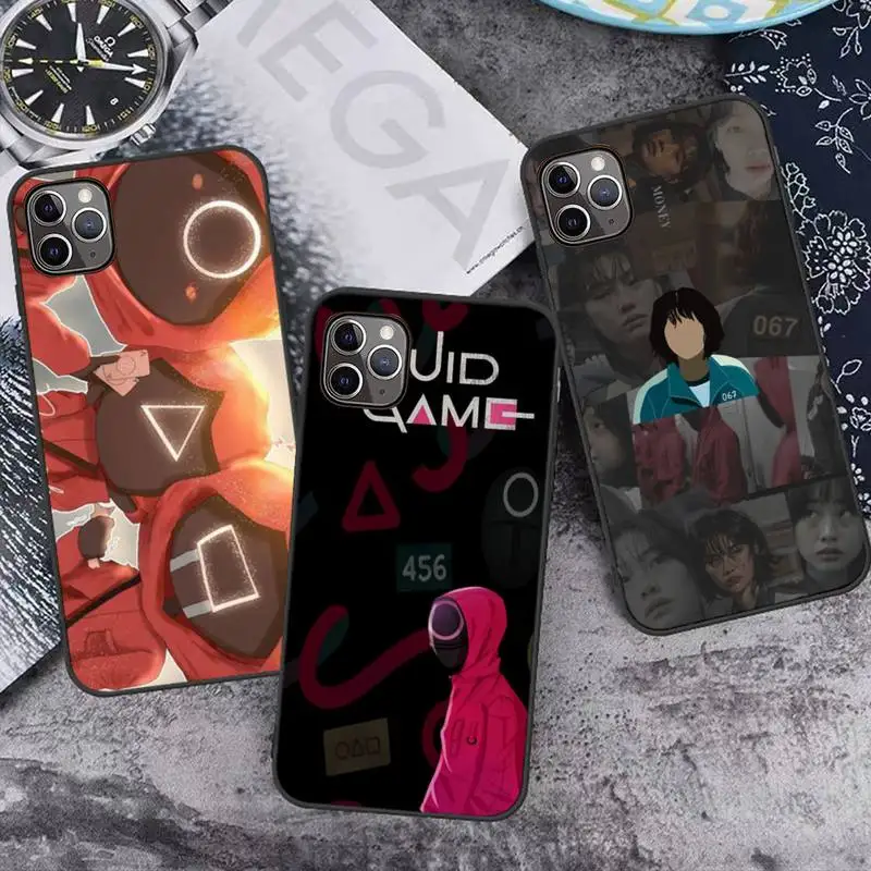 

Squid Game 456 horror tv series Phone Case for iPhone 13 7 8 11 12 Pro X XS XR Samsung A S 6 7 9 10 51 70 mobile bags shell