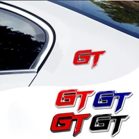metal gt badge emblem car rear truck window stickers decals car styling for benz bmw hyundai kia peugeot mustang accessories