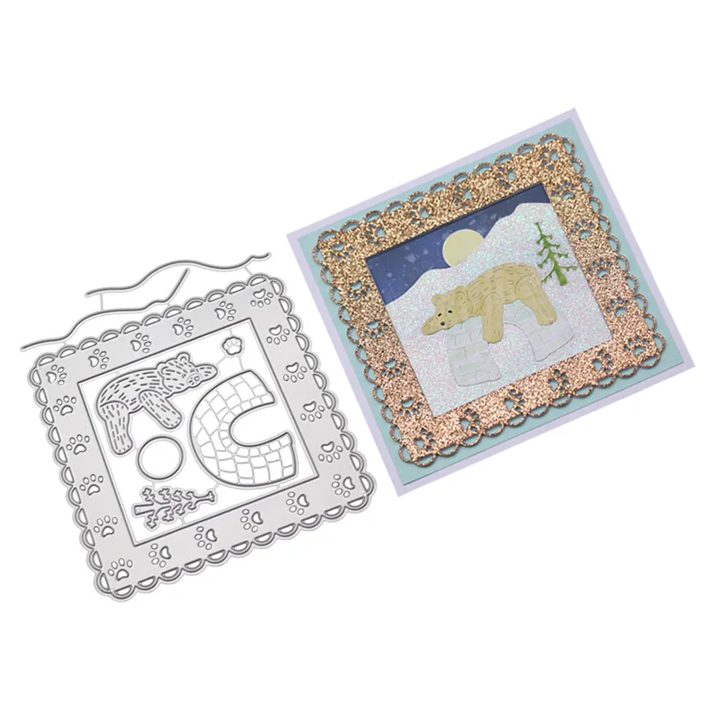 Горячие полярный медведь из углеродистой стали режущие штампы скрапбукинга бумага ремесло тиснение удар