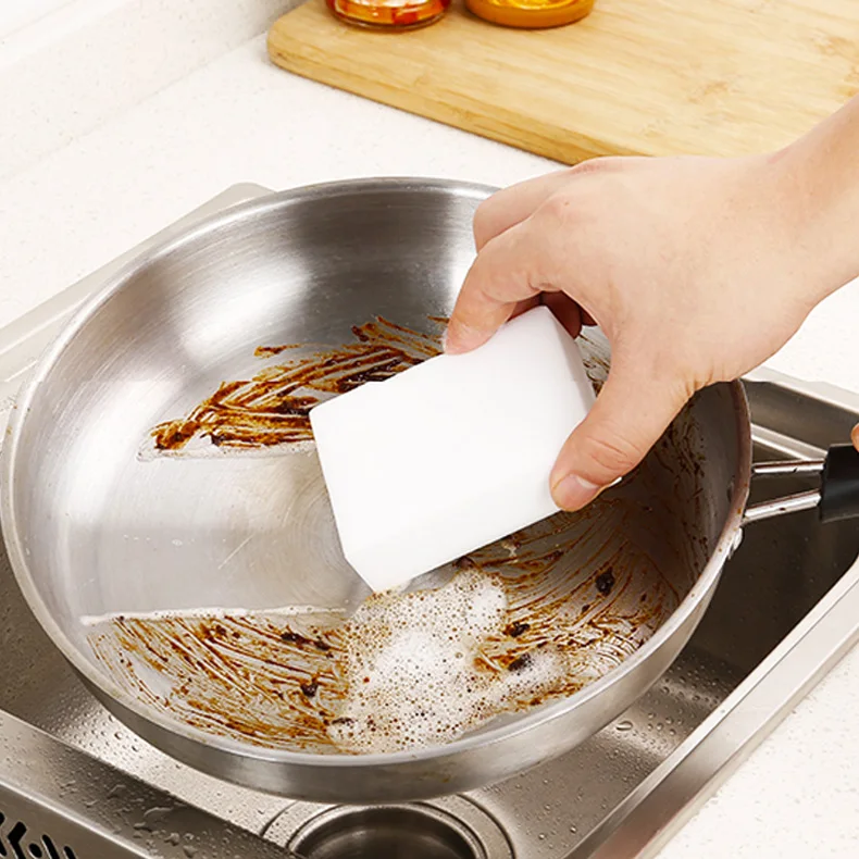 100 шт. белая меламиновая губка волшебная Ластик очиститель мочалки для кухни