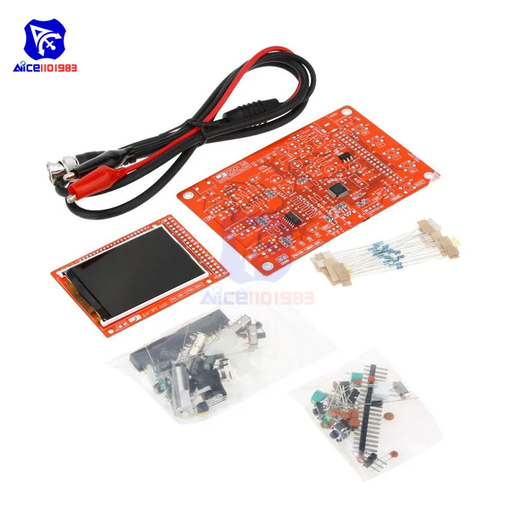 Diymore цифровой осциллограф 2," TFT lcd STM32 200 кГц зажим для щупа" крокодил "Электронный диагностический DIY Обучающий набор для DSO138