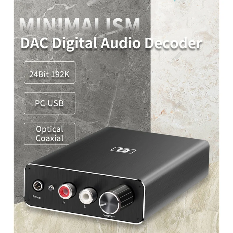 DA550 2.0 HIFI Optical Fiber Coaxial USB DAC Decoder 24BIT/192Khz Headphone Digital Audio Amplifiers |
