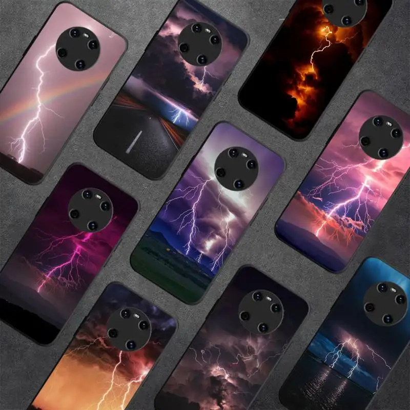 

Highway ightning thunder sky landscape Phone Case For Huawei Y 5 Y6 2019 Y5 2018 Y9 2019 Luxury case for 9prime2019