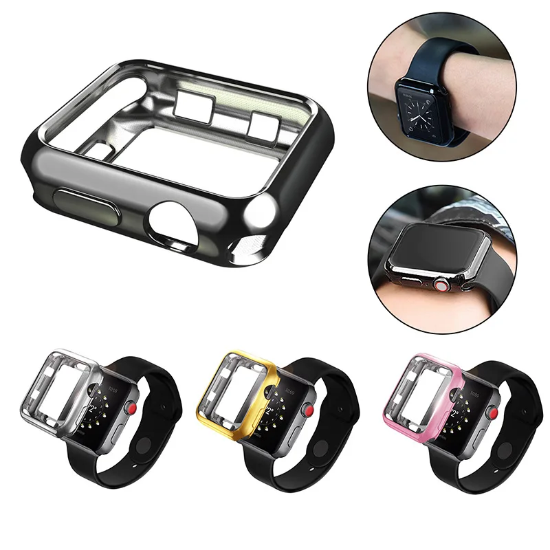 

10pc 360 Slim Watch Cover for Apple Watch Case 6 SE 5 4 3 2 1 42MM 38MM Soft Clear TPU Screen Protector for iWatch 4 3 44MM 40MM