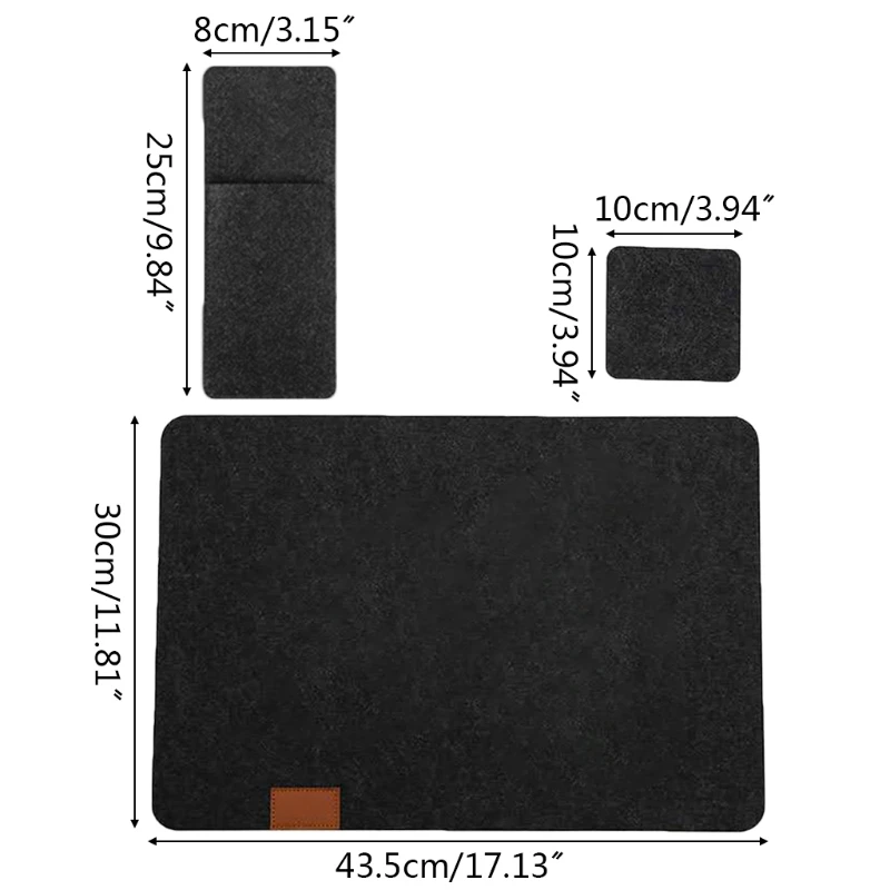 

12 Pcs/Set Table Placemats Drink Coasters Cutlery Pouch Holder Protective Pad