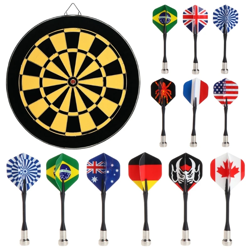 

6pcs Bullseye Game Child Safety National Flag Magnetic Dart Super Suction Drop Shipping