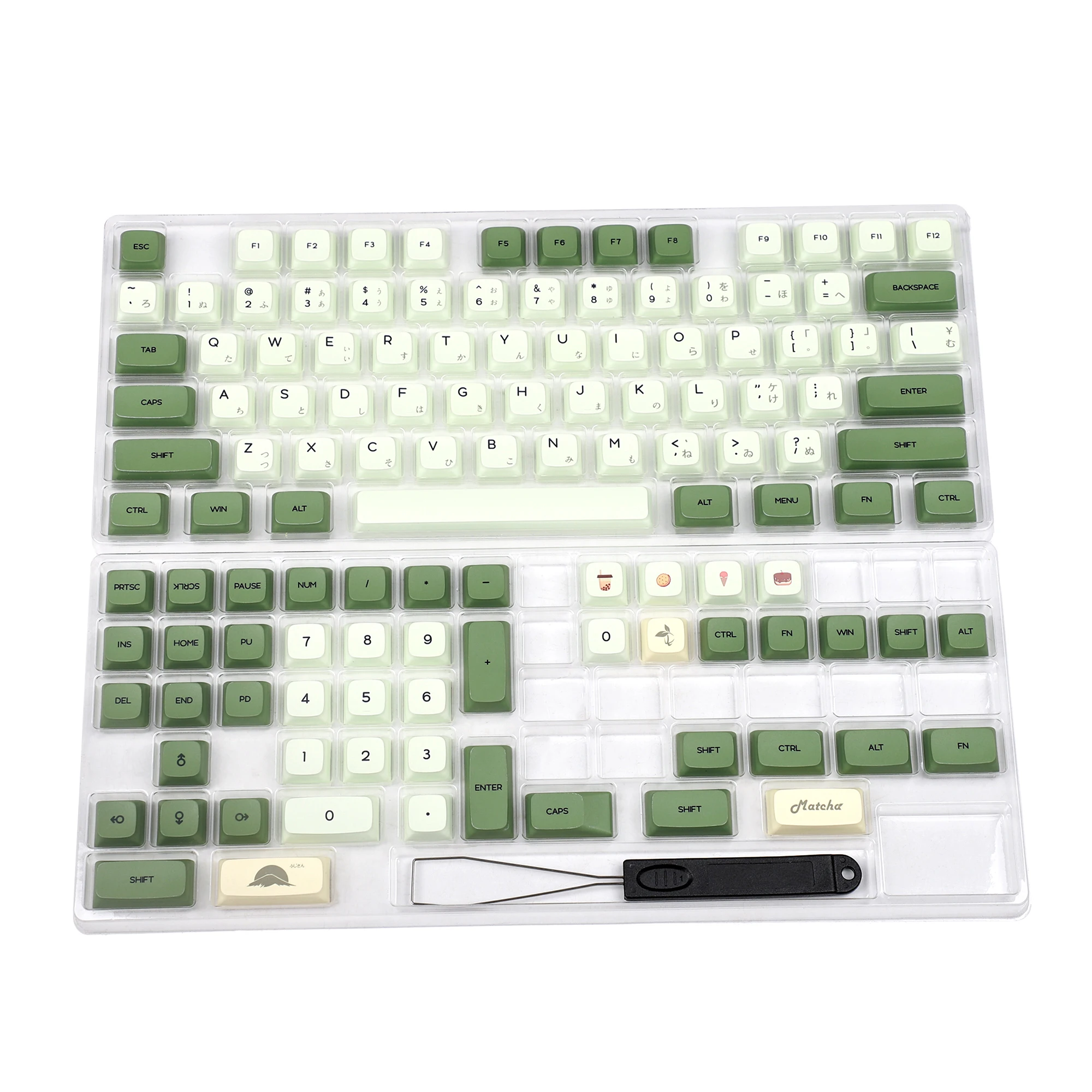 Matcha Dye Sub ZDA PBT Keycap Similar to XDA Japanese Korean Russian For MX Keyboard 104 87 61 Melody 96 KBD75 ID80 GK64 68 SP84