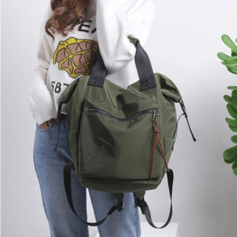 Новый водонепроницаемый нейлоновый женский рюкзак на молнии школьные сумки для