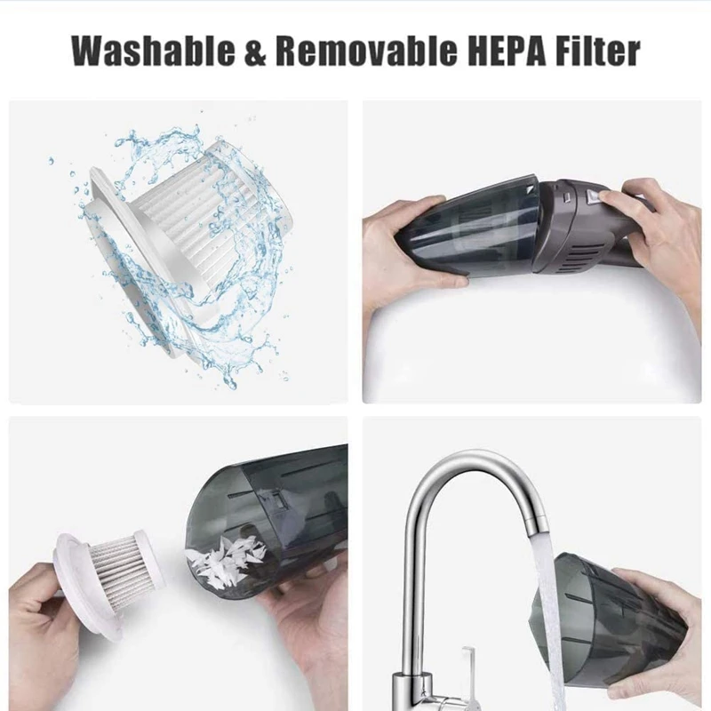 

Portable Cordless Handheld Car Vacuum Cleaner, 7000PA Strong Suction, 120W High Power, Quick Cleaning, Wet Dry Use