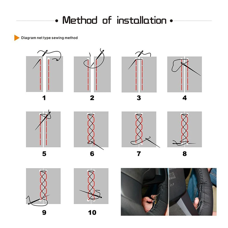 

Braiding cover for Steering Wheel Cover for Peugeot 208 2011-2019 for Peugeot 2008 2013-2019 leather steering wheel case