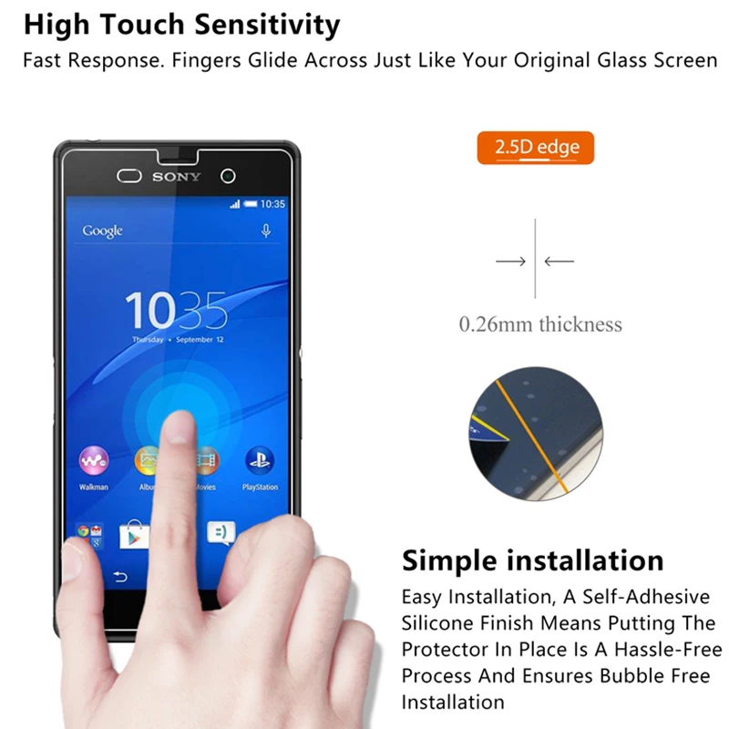 2 шт. закаленное стекло для Sony Z XZS XZ премиум-защита экрана Защитная стеклянная