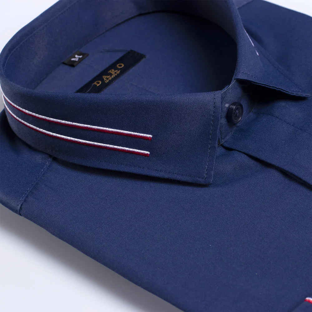 Camisa мужские рубашки с длинными рукавами, мужская рубашка, брендовая одежда, повседневная, приталенная, Camisa, в полоску, Masculina Chemise Homme DR850