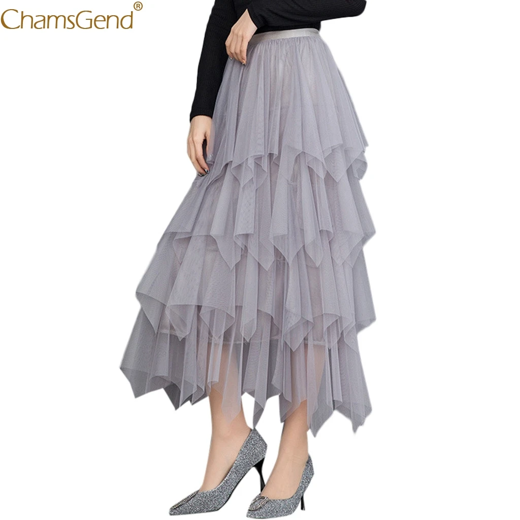 Юбки Женские Повседневные Удобные фатиновые плиссированные юбки пачки с высокой