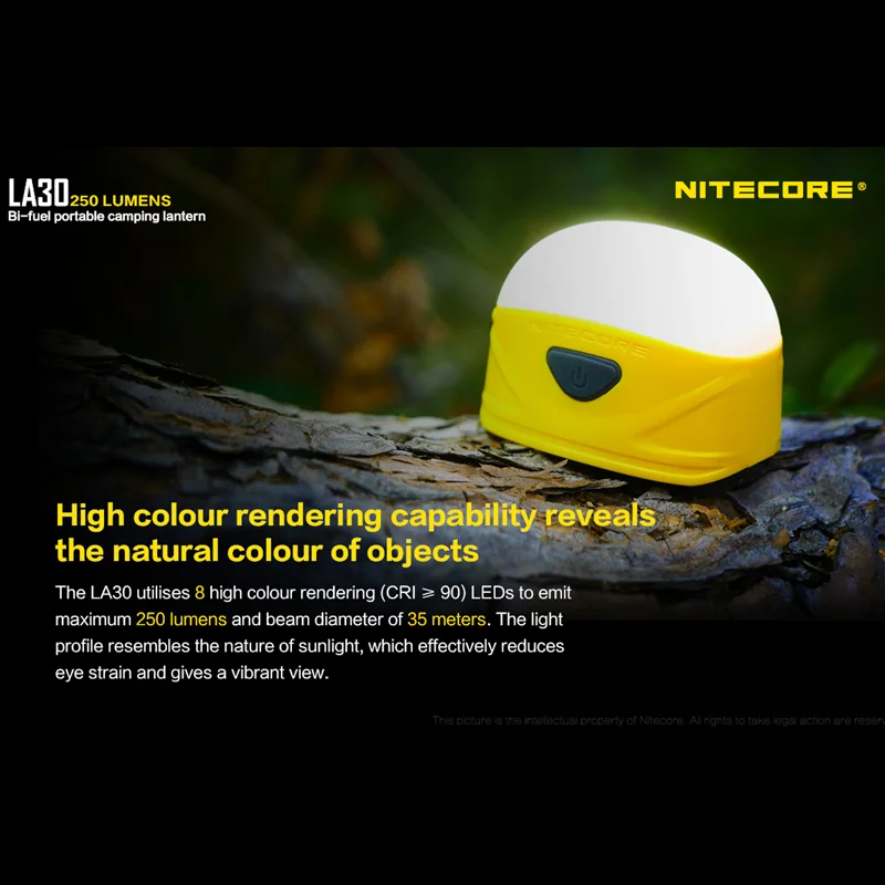 Online NITECORE-linterna Portátil Para Acampar LA30 De 250 Lúmenes, Recargable, Utiliza 8 LED CRI Altos, 3 LED Rojos, Doble Fuente De Alimentación