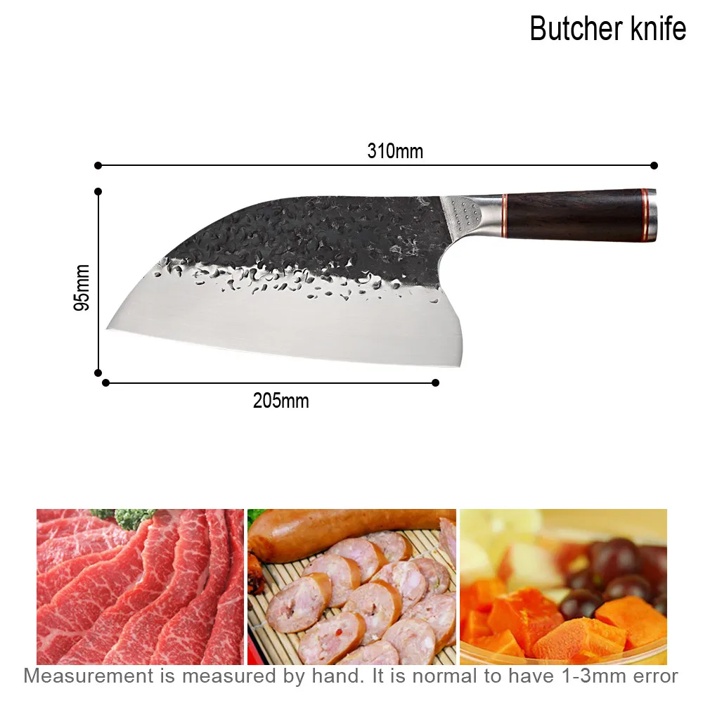 Дамасский кованый нож с широким лезвием для мясника 7 5 дюймов 5cr15 молибденовый