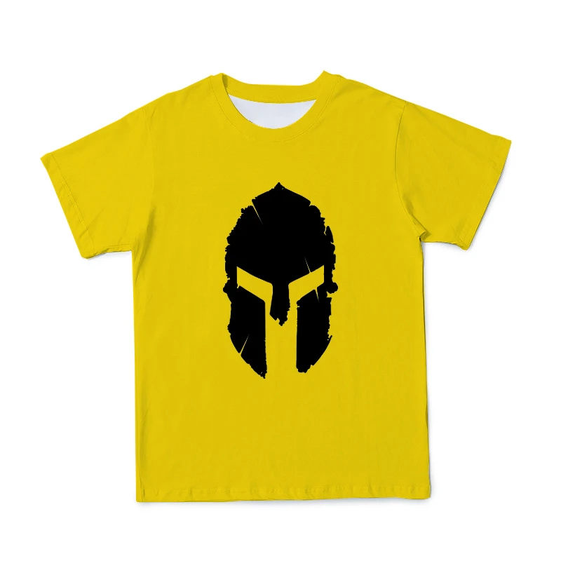 

Solid Color 3D T-Shirt Boys Girls Spartan Cartoon Costume Short Sleeve O-Neck Top Kids T-Shirt Plus Size 4T-14T 2021 New