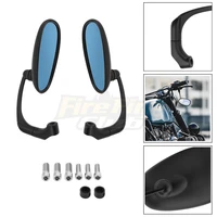 universal motorcycle round rearview mirror handle bar end rearview side mirrors aluminum for honda kawasaki moto cafe racer