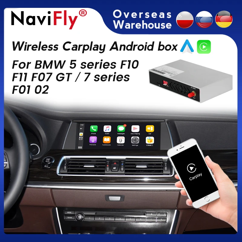 Приставка для декодера Apple CarPlay на платформе Android беспроводная BMW 5 F10 F11 F07 GT/ 7 F01 02 CIC