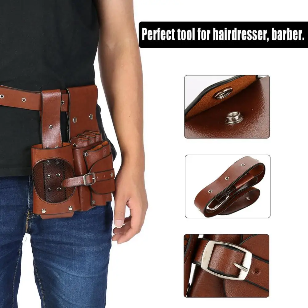 Парикмахерская сумка-Органайзер из искусственной кожи с ножницами | Красота и