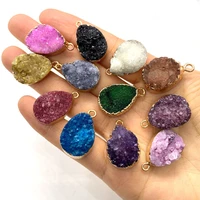 natural stone small pendant water drop shape crystal pendants diy charms for jewelry making necklace bracelet earrings accessory