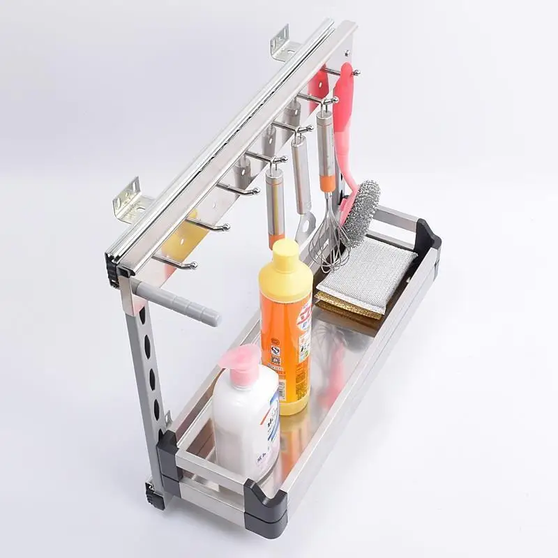 

Organizer Organizador Armario De Despensa Stainless Steel Rack Cocina Cuisine Kitchen Cabinet Cestas Para Organizar Basket