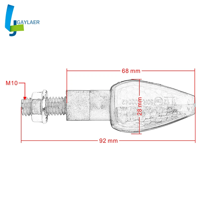 

2PCS LED Motorcycle Turn Signals Light 12V Tail Amber Flasher Indicator Blinker IP68 Motorcycle Flashing Lights