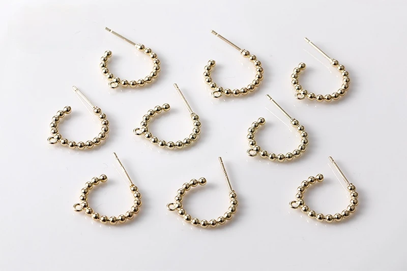 Серьги сделай сам из натурального золота с покрытием меди 14 к