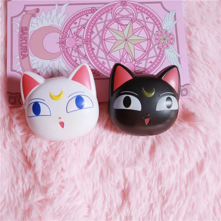 Милый женский зеркальный пластиковый мини контейнер в стиле аниме Сейлор Мун