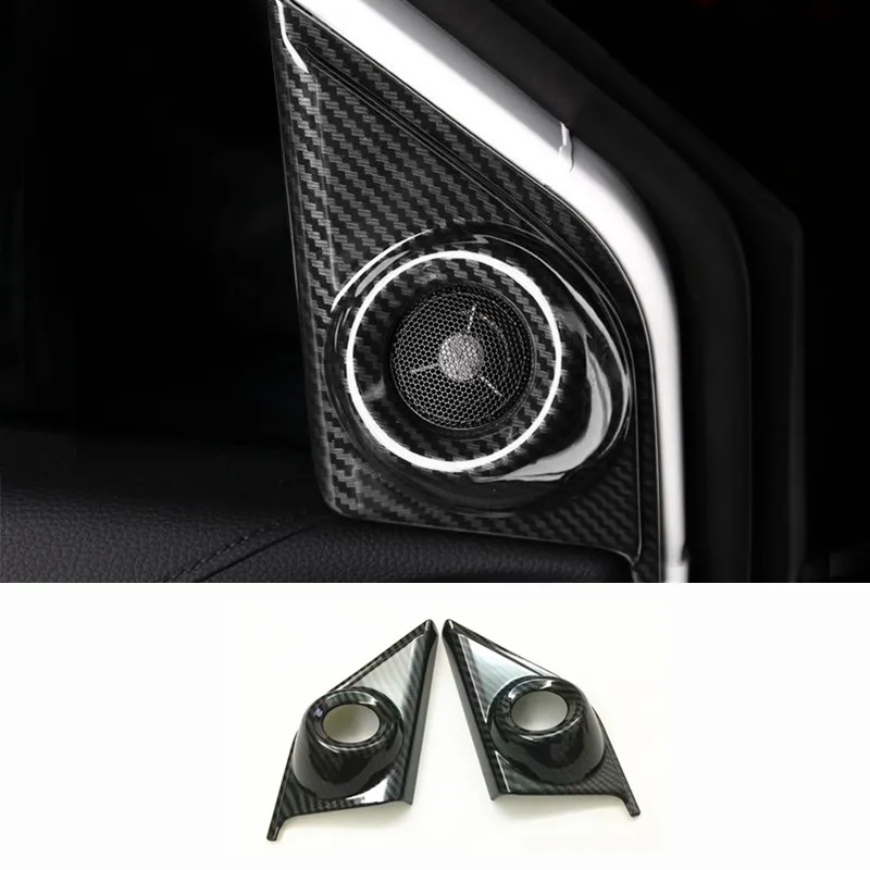 

ABS Carbon fibre For Honda CR-V CRV 2017 2018 Car interior A-pillar Speaker horn ring Cover Trim Car Styling Accessories 2pcs