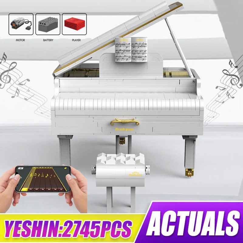 

Игрушки Yeshin, 21323, белая игрушка Playble Grand набор для фортепиано, Сборная модель, строительные блоки, детские рождественские подарки
