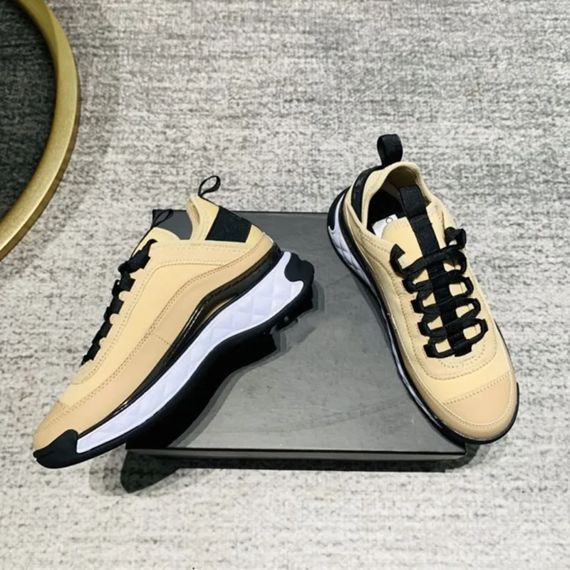 

Spring New Luxury Designer Casual Women's Shoes Air Cushion Platform Sneakers Plus Size Ladies Sports Shoes Flats Loafers White