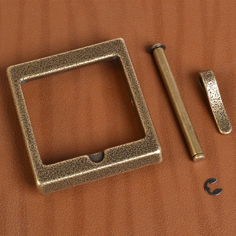 Meetee 1pc ID40mm Pure Copper Brass Belt Buckle Head Detachable Retro Pin Buckles DIY LeatherCraft Belts Decor Accessories YK156 | Дом и сад