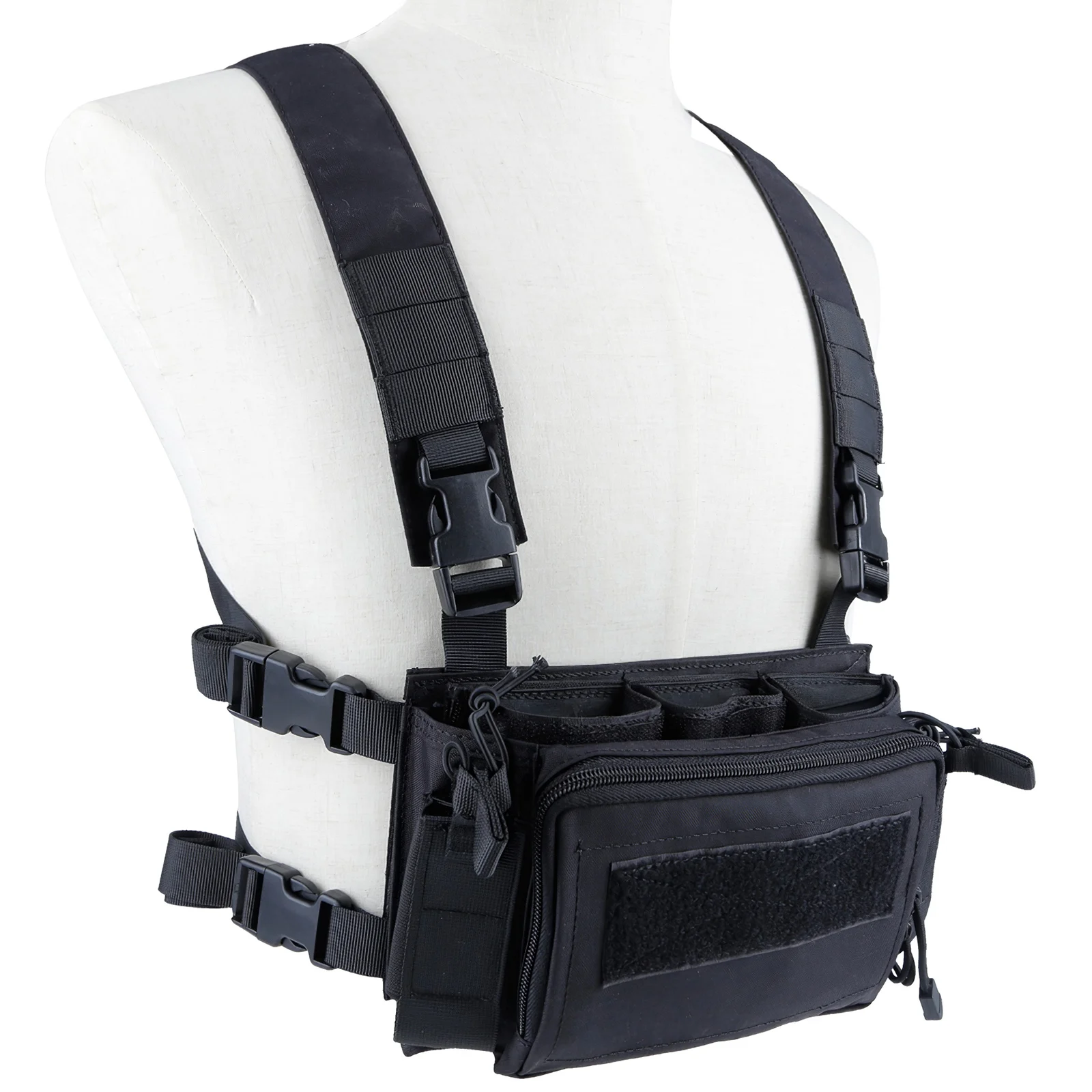 

Chest Pack With Adjustable Straps Quick Detachable Nylon Chest Bag Large Capacity Storage Vest For Camping Hiking Fishing Set